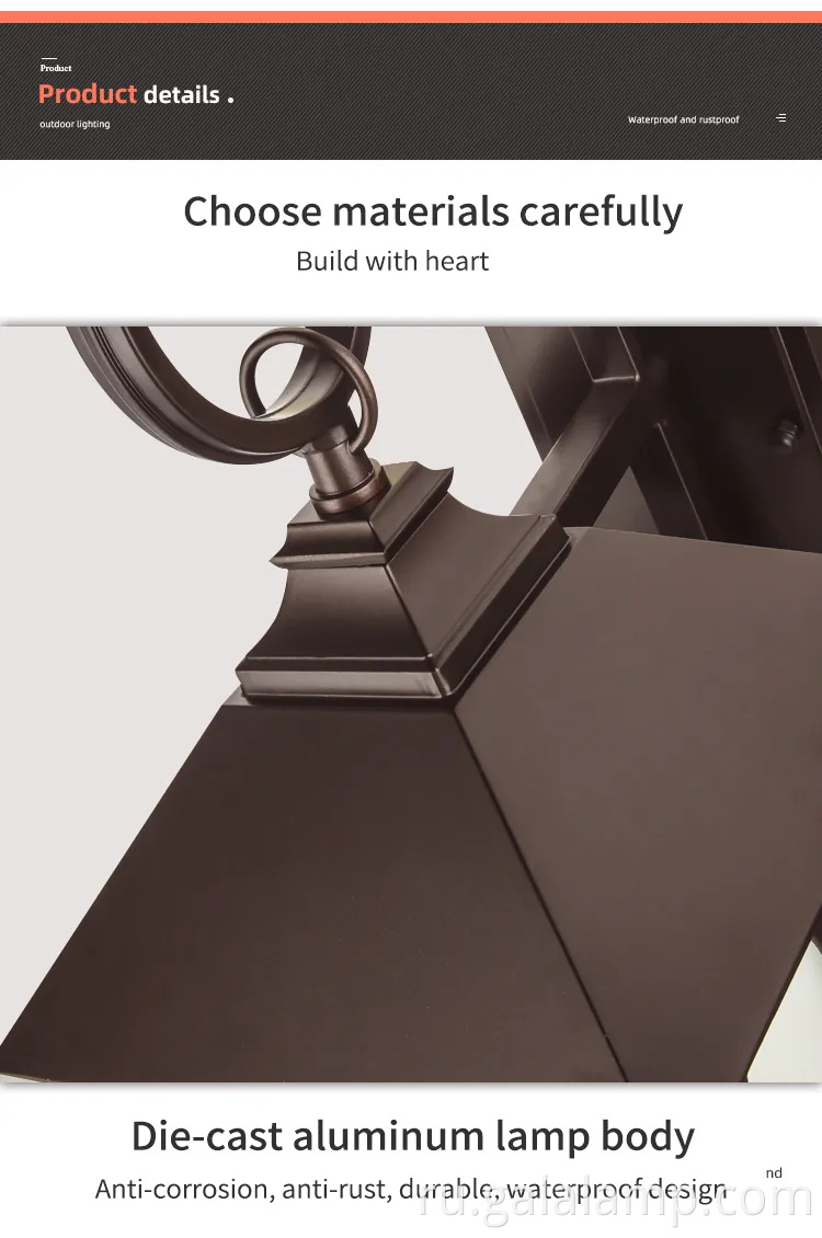 Элегантные водонепроницаемые наружные настенные огни для современных садов